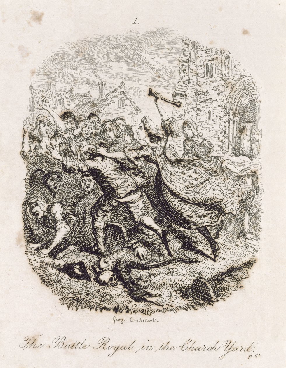 La batalla real en el cementerio, de 