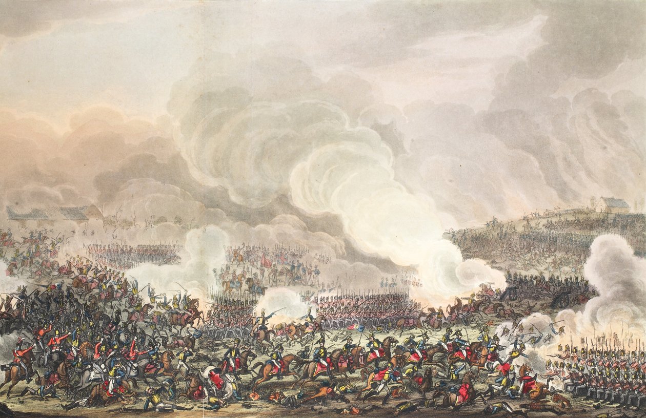 La batalla de Waterloo de George Cruikshank