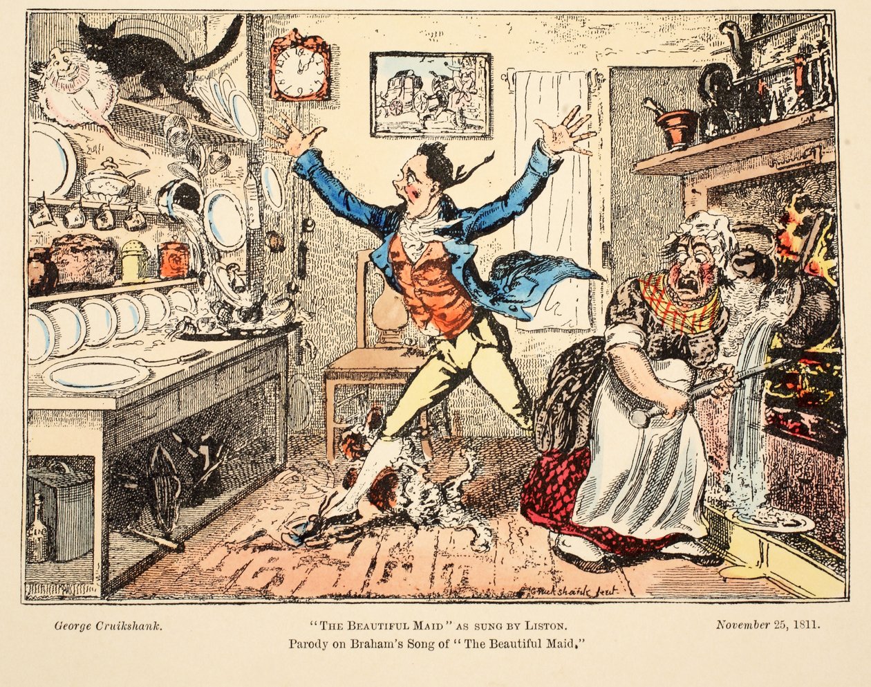 La Bella Doncella cantada por Liston de George Cruikshank