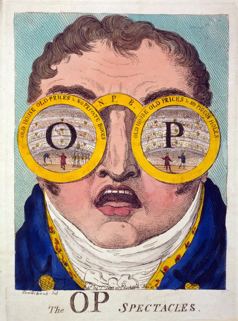 Las Gafas OP, pub. 1809 de George Cruikshank