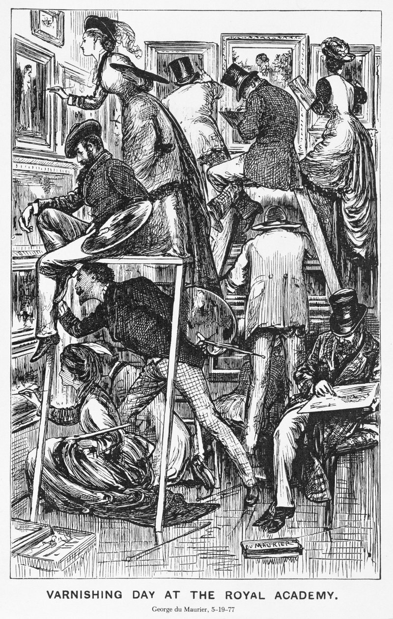 Día de barnizado en la Real Academia, ilustración para 