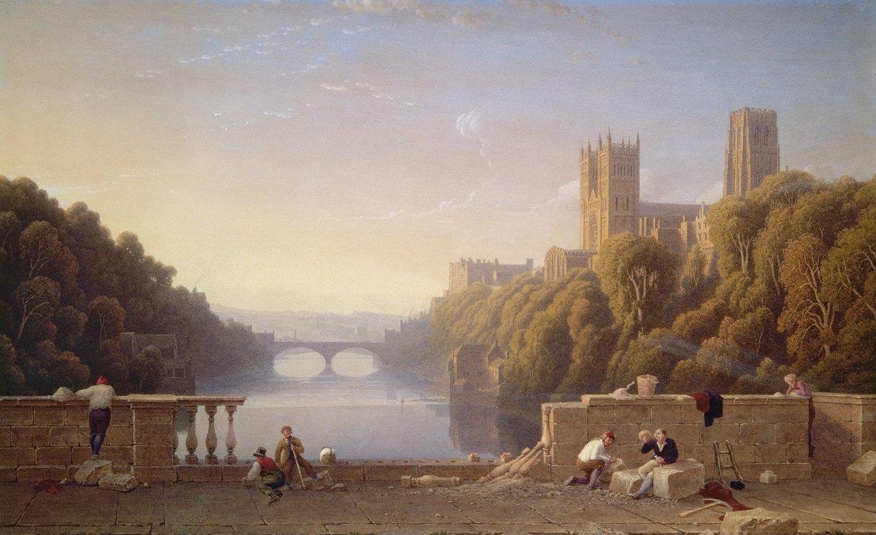 Catedral de Durham desde el puente de Prebend de George Fennel Robson