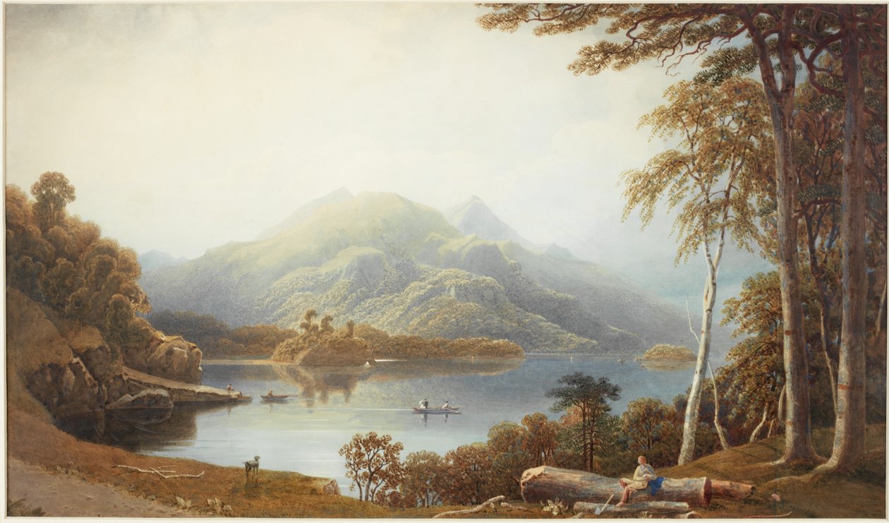 Lago Inferior en Killarney desde Muckross de George Fennel Robson