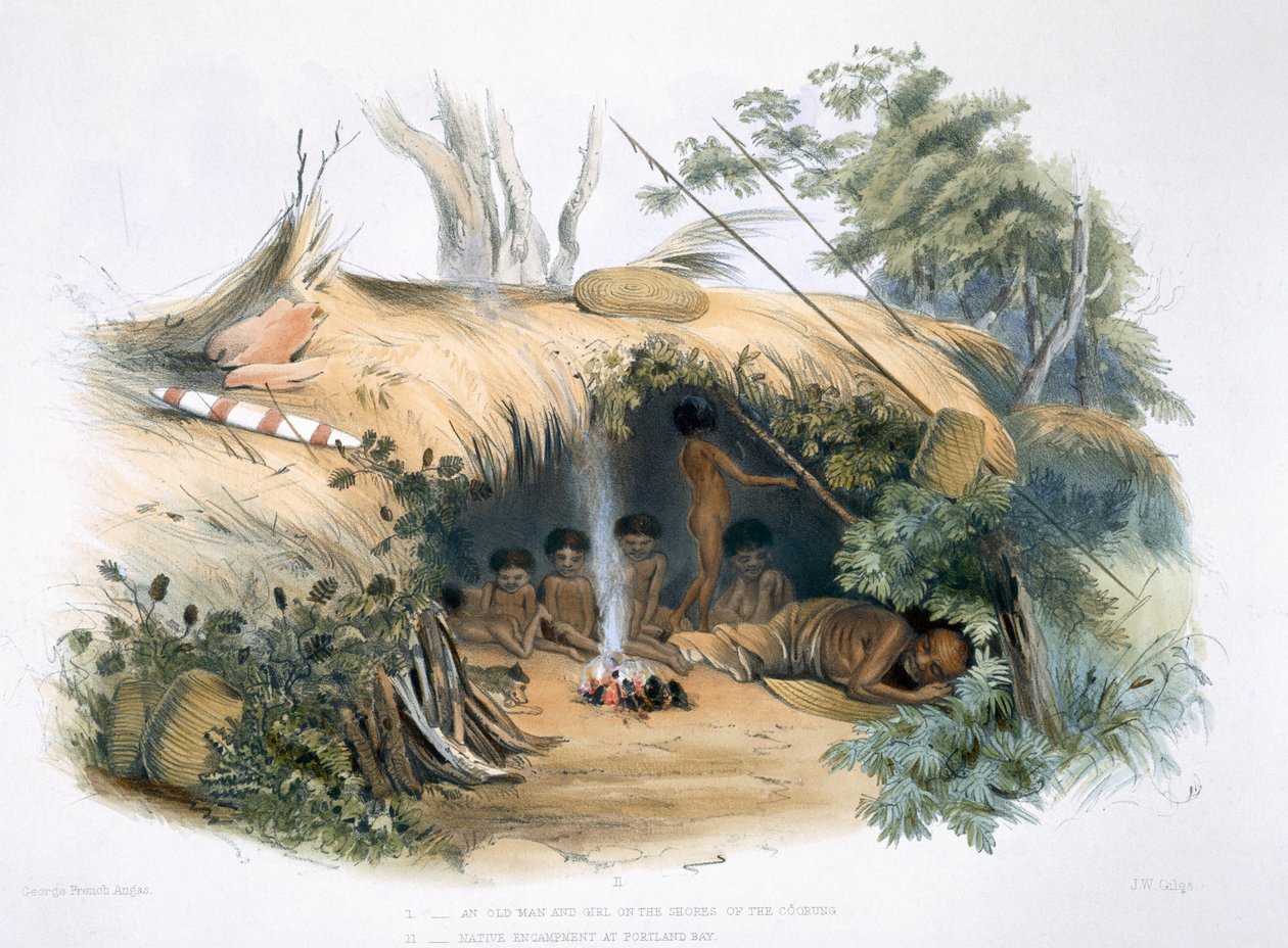 Los Habitantes Aborígenes, II. Campamento Nativo en Portland Bay, 