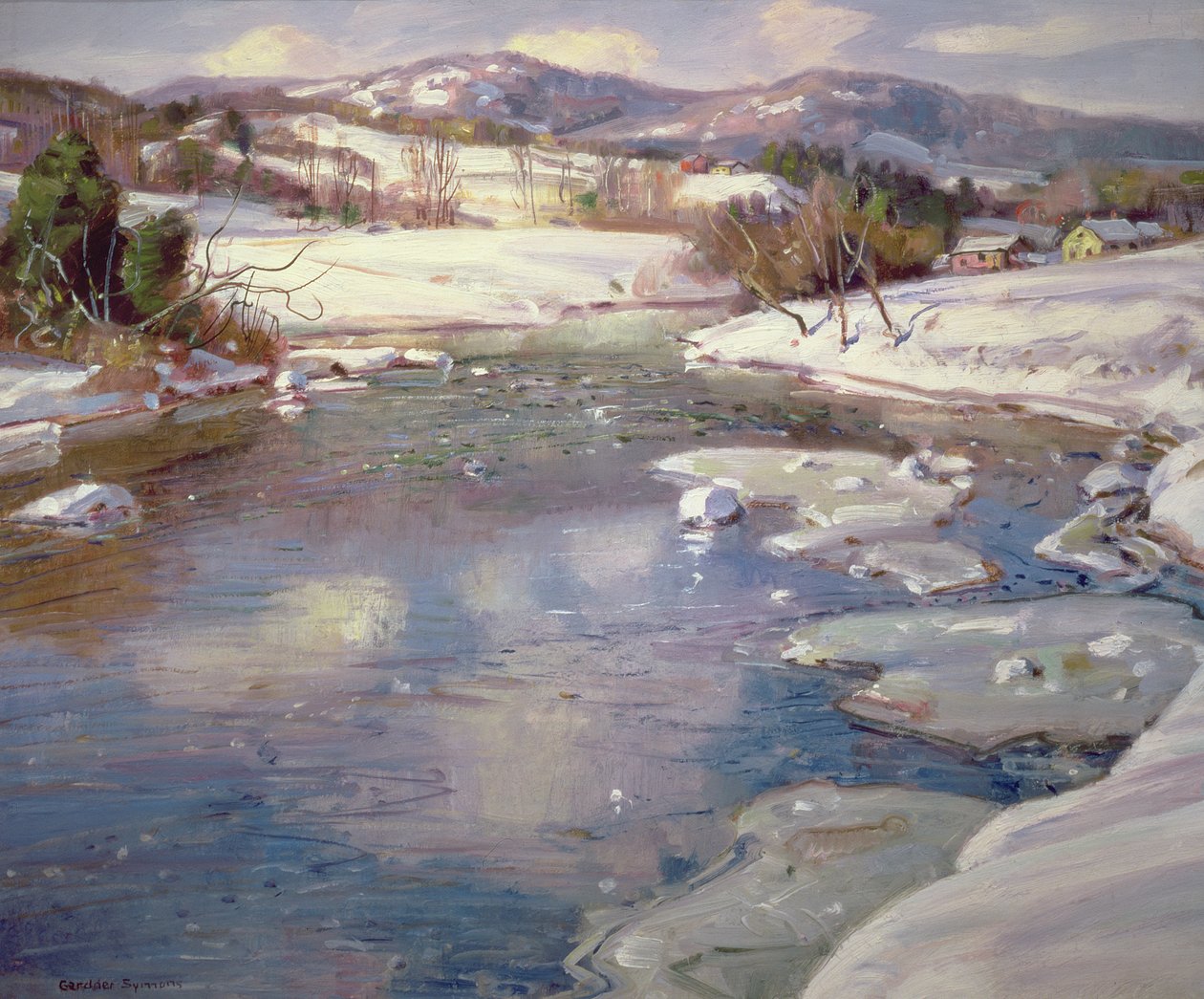 Valle Stream en invierno de George Gardner Symons