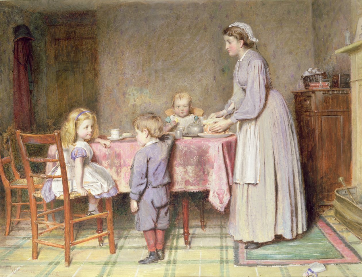 Hora del té de George Goodwin Kilburne