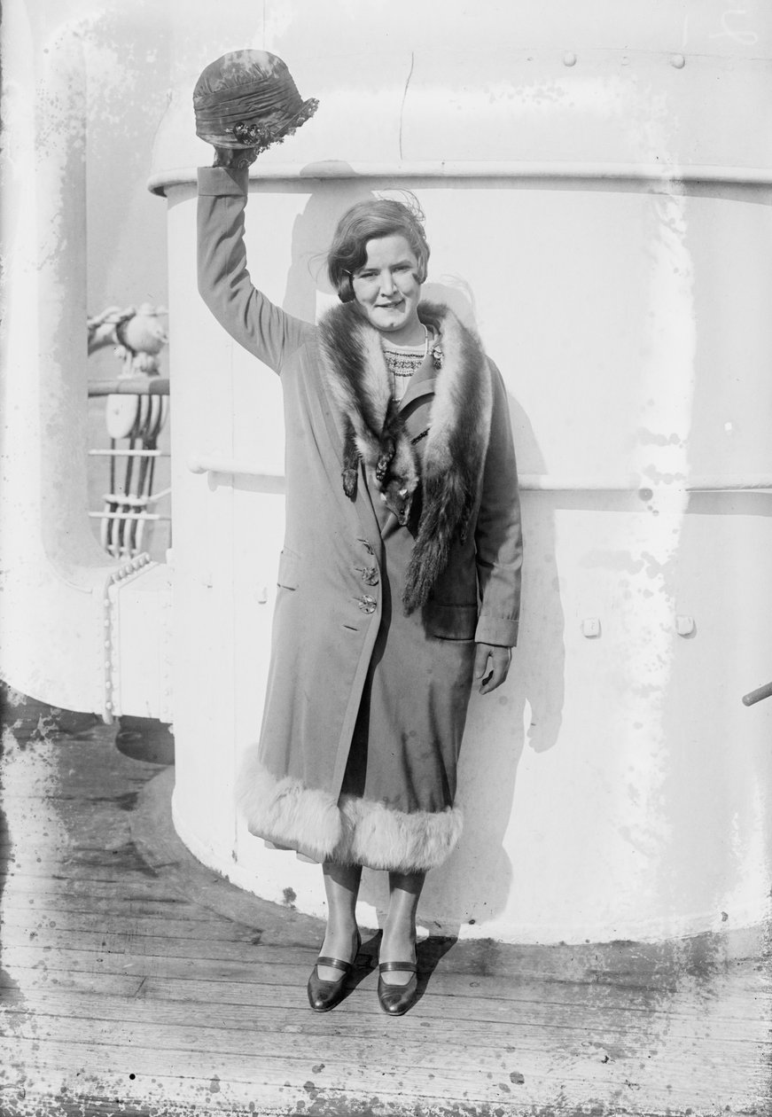 Gertrude Ederle regresa a casa en Nueva York después de nadar el Canal, 1926 de George Grantham Bain