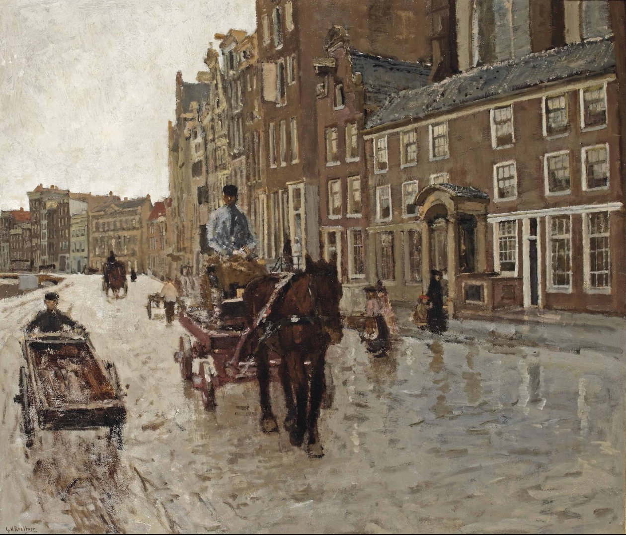 Rokin con la Nieuwezijdskapel, Ámsterdam de George Hendrik Breitner