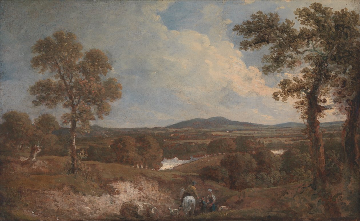Paisaje con figuras en primer plano de George Howland Beaumont