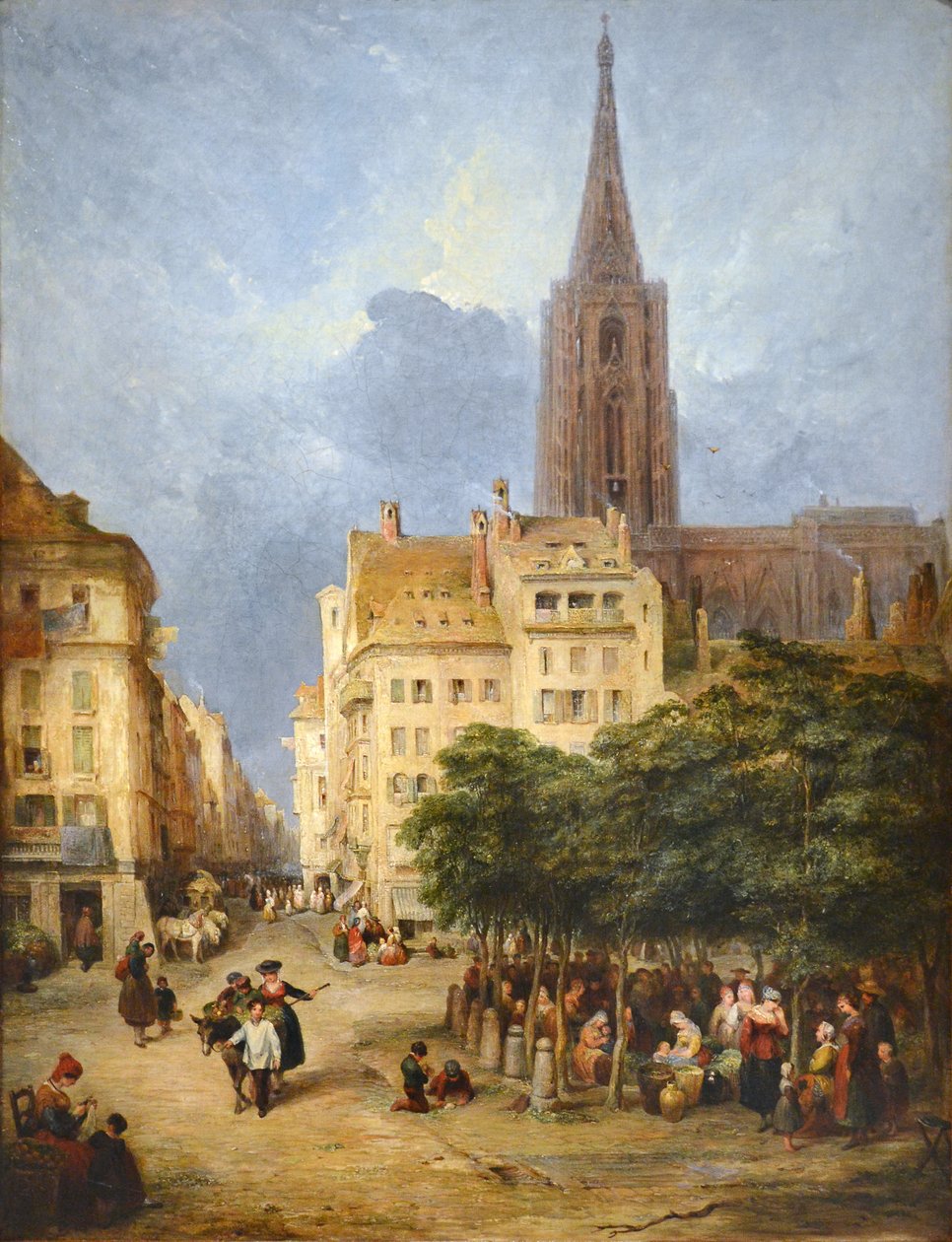 Vista de la plaza Gutenberg en Estrasburgo de George Jones