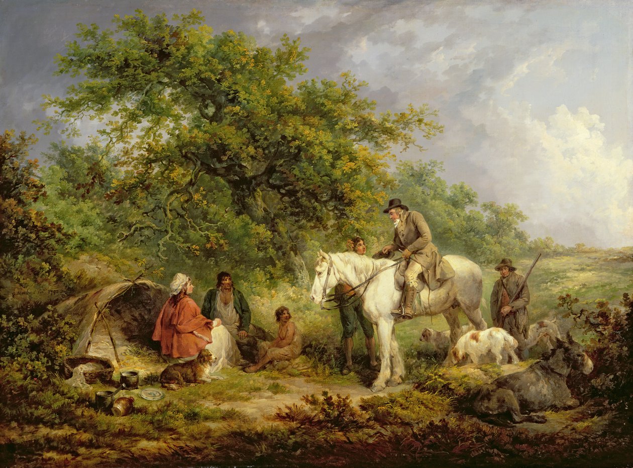 Mañana, o el Deportista Benevolente, 1792 de George Morland