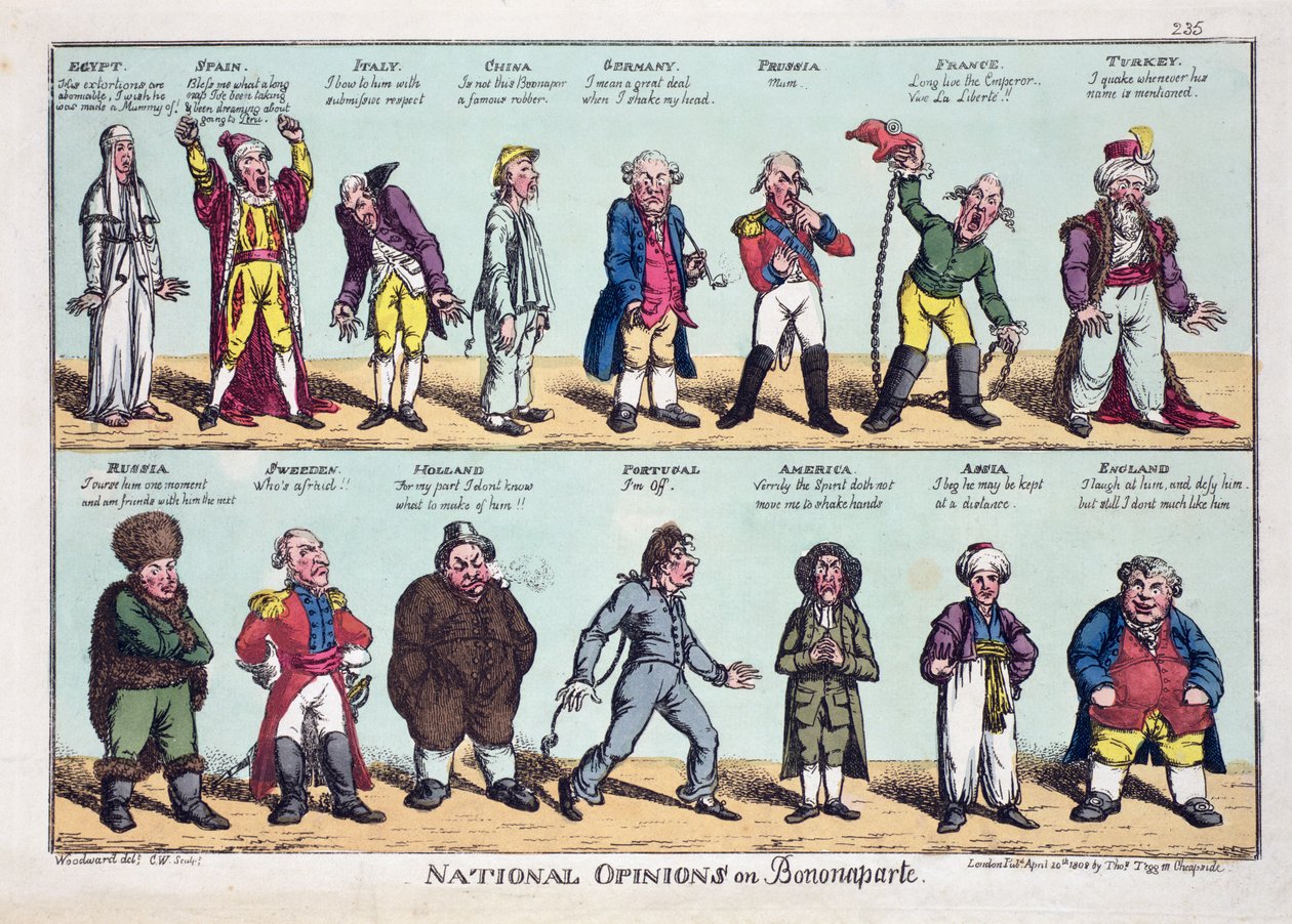 Opiniones Nacionales sobre Bonaparte, publicado el 20 de abril de 1808 de George Moutard Woodward