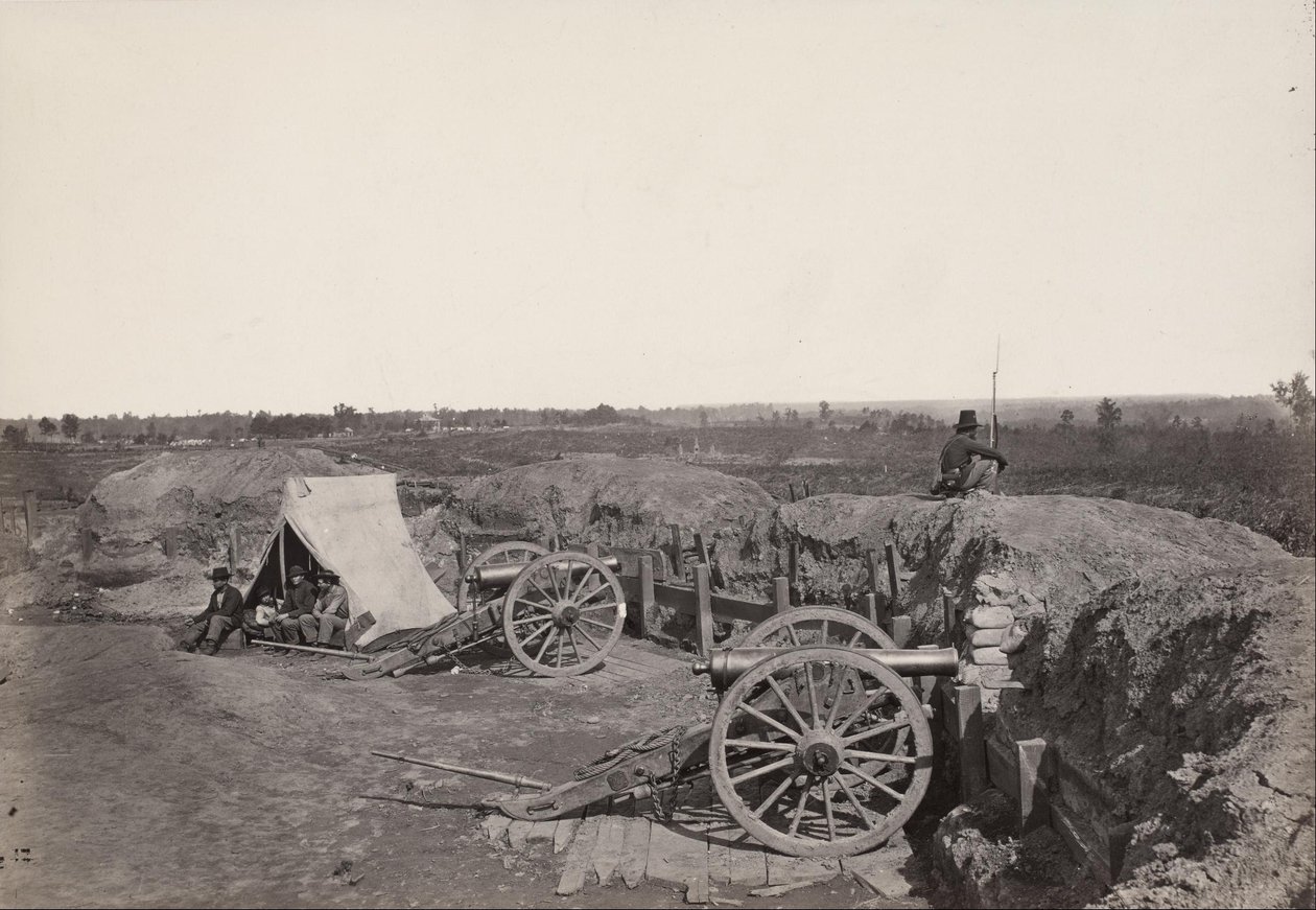Antiguas fortificaciones confederadas frente a Atlanta de George N. Barnard