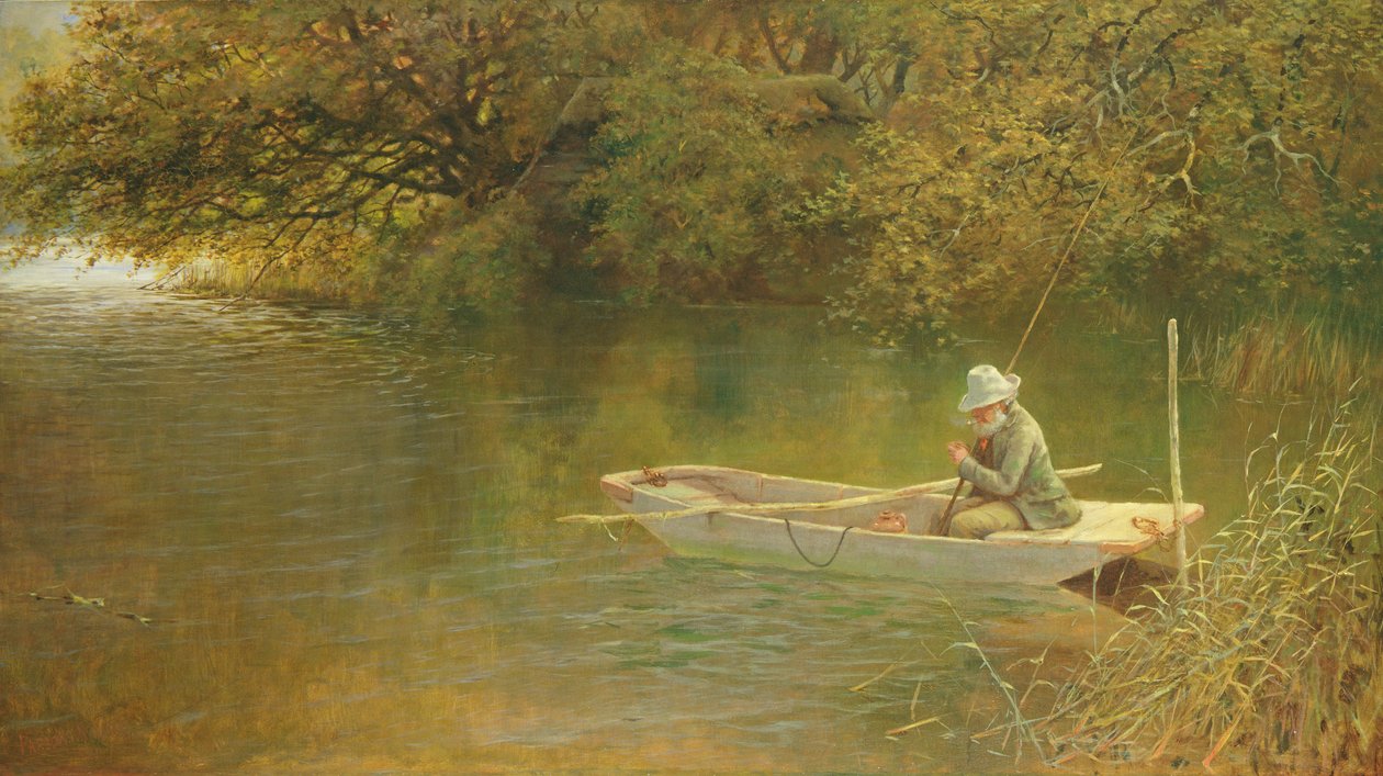 Satisfacción, un rincón de un Norfolk Broad de George Parsons Norman