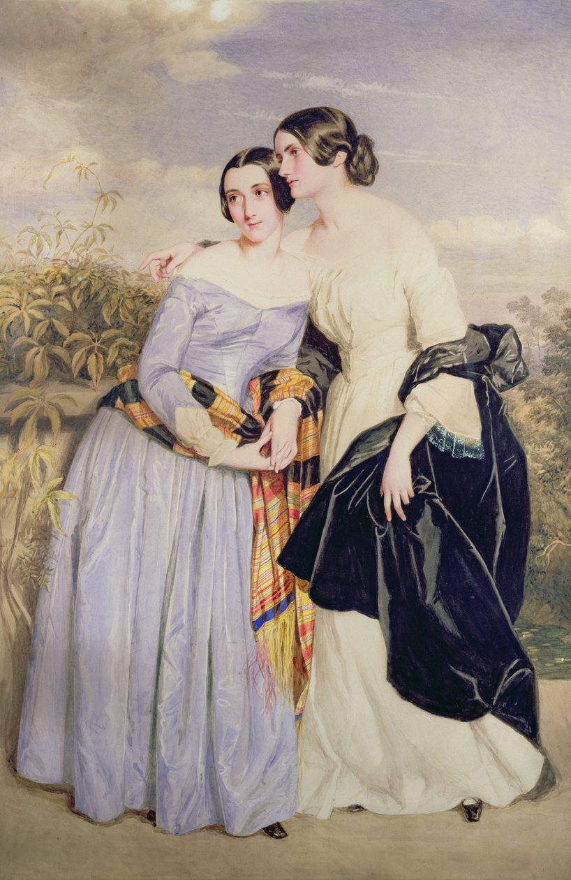 Sra. Partridge y su hermana Srta. Croker, c.1850 de George Richmond