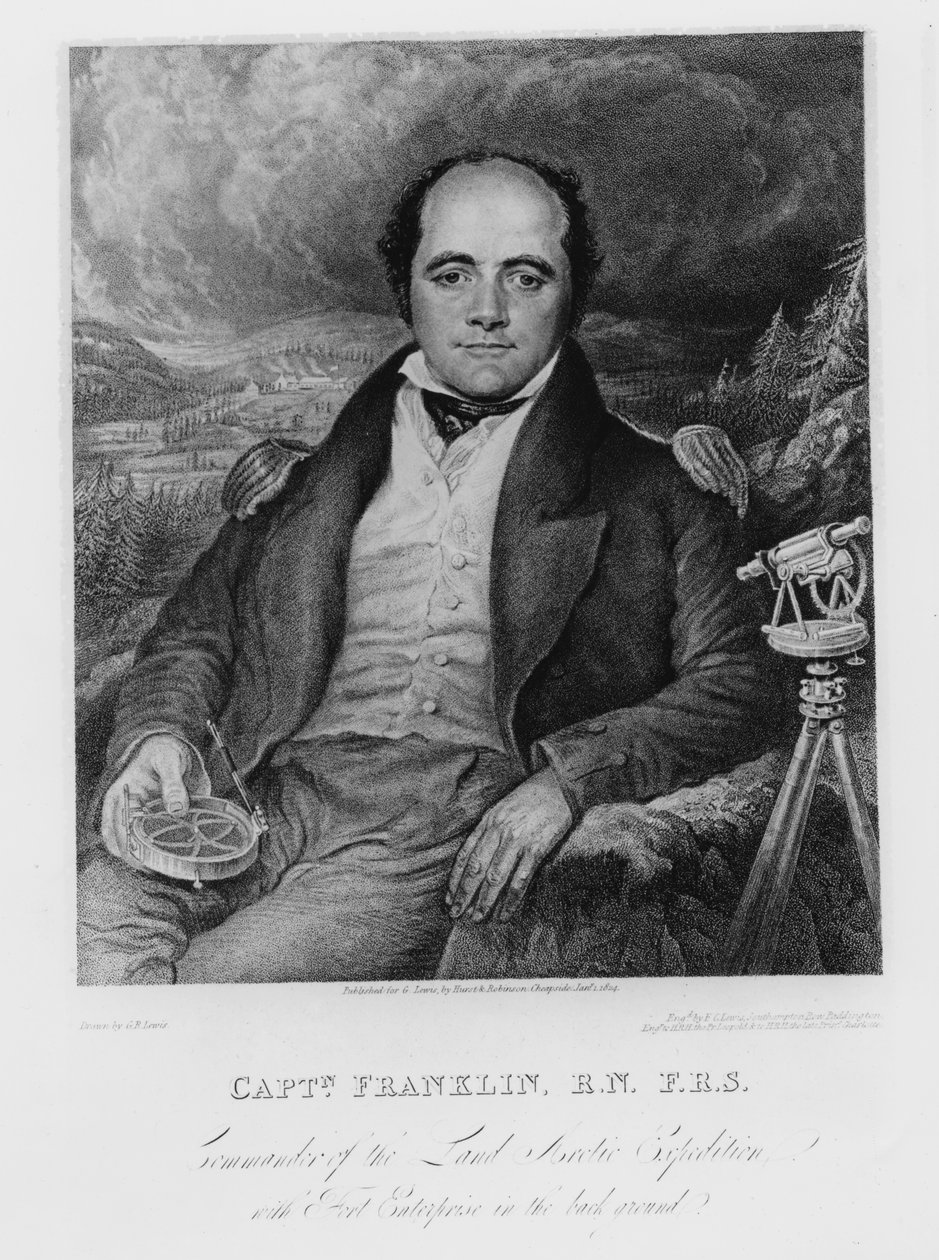 Retrato del Capitán John Franklin (1786-1847) grabado por Frederick Christian Lewis (1779-56) 1824 de George Robert Lewis