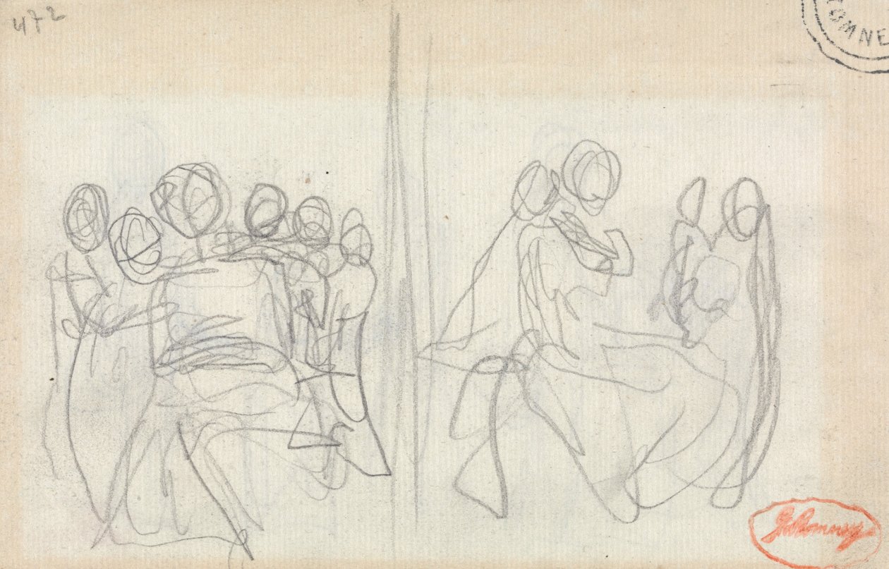 Una madre y niños - Dos estudios de George Romney