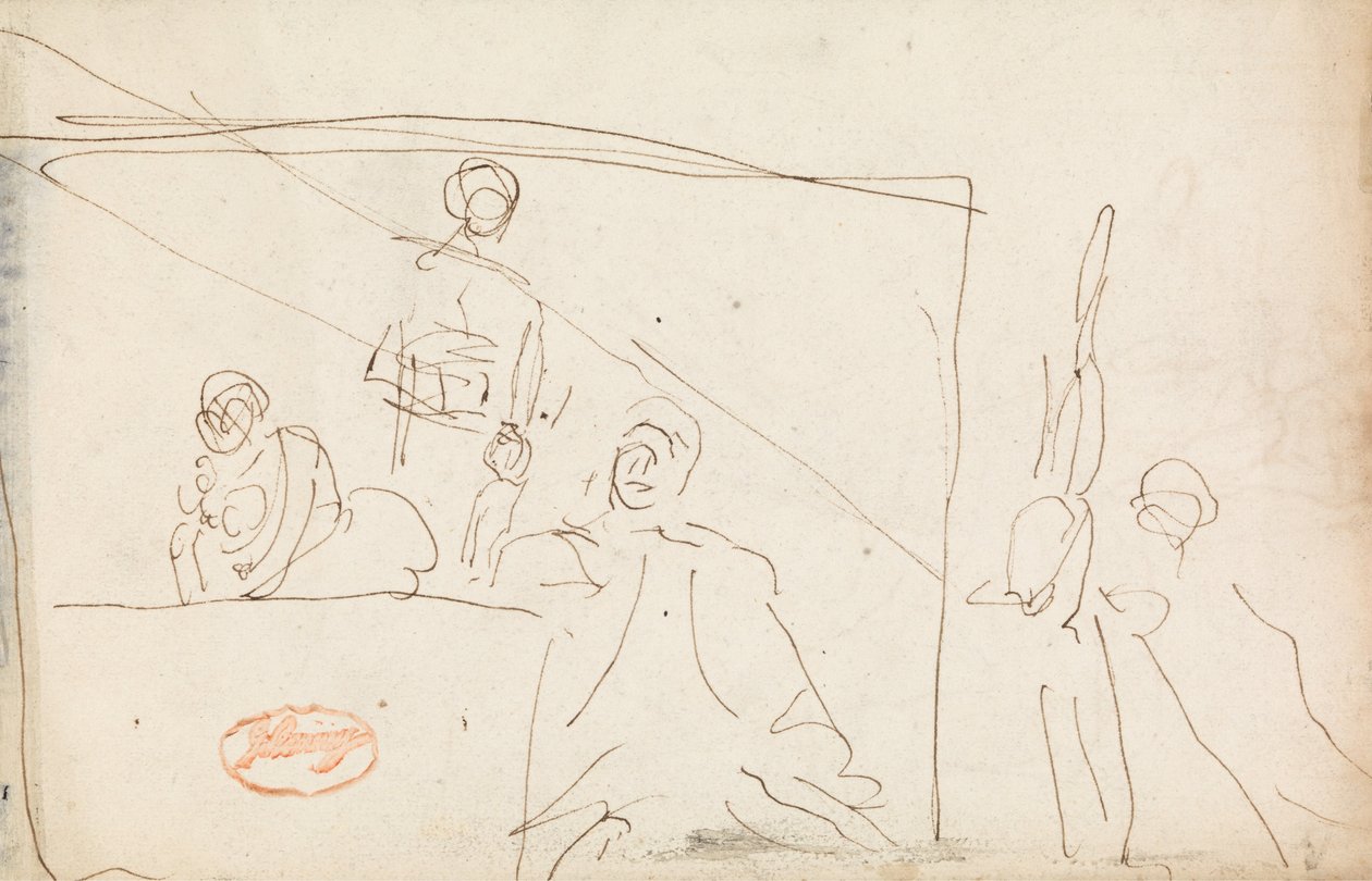 Estudio de composición de figuras 18 de George Romney