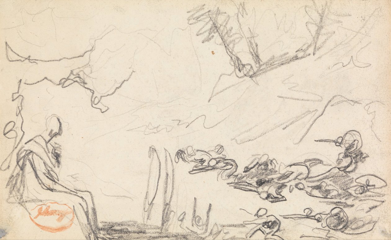 Estudio de composición de figuras 32 de George Romney