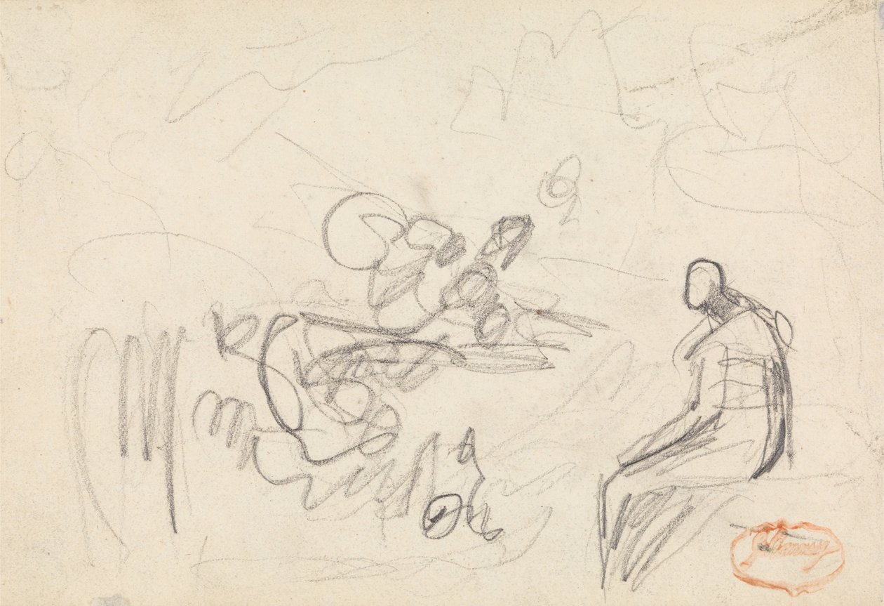 Estudio de composición de figuras 43 de George Romney
