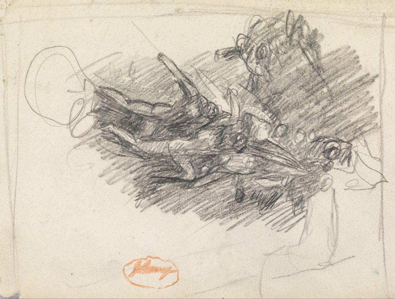 Estudio de composición de figuras 6 de George Romney
