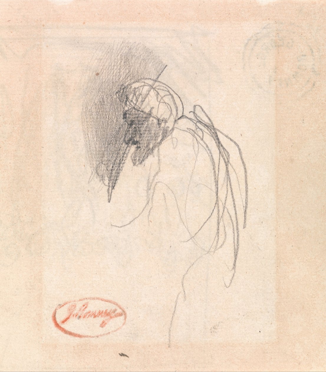 Figura con cubierta de cabeza de George Romney
