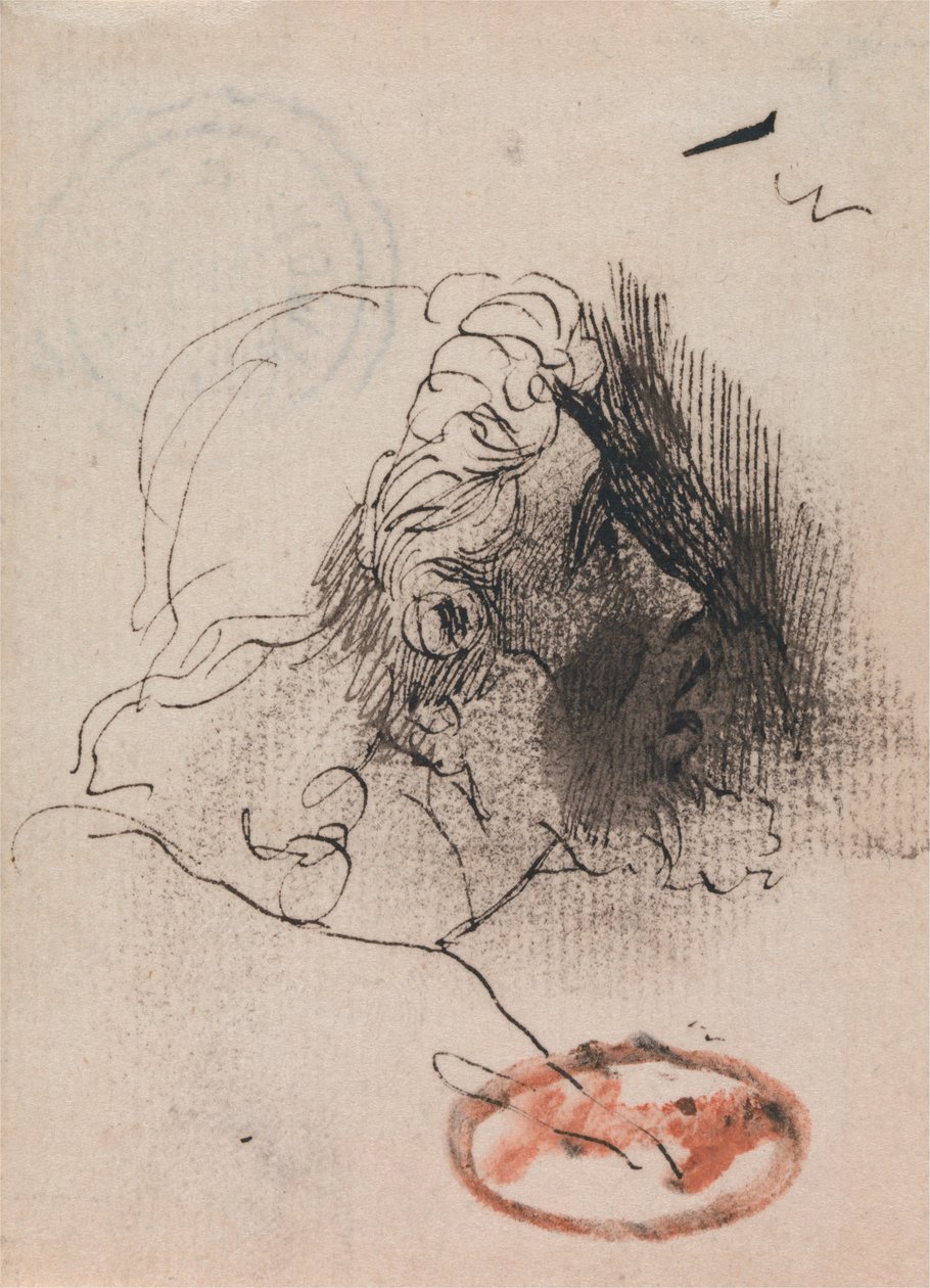 Cabeza de un hombre de perfil de George Romney