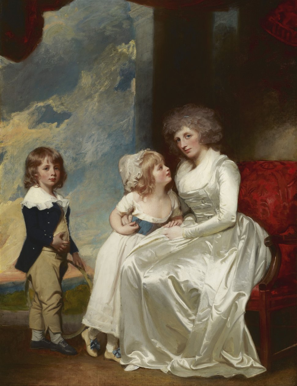 Henrietta, condesa de Warwick, y sus hijos de George Romney