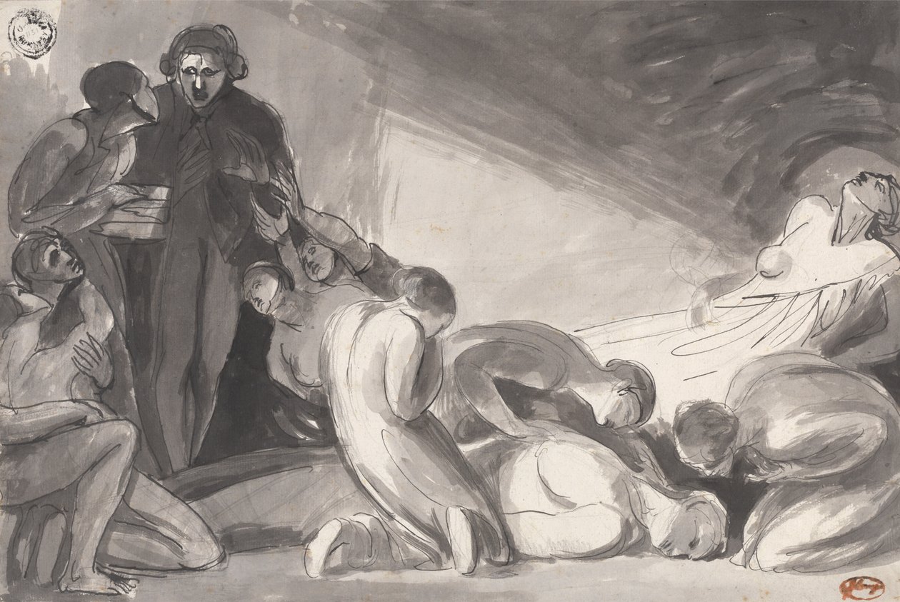 Howard visitando una prisión de George Romney