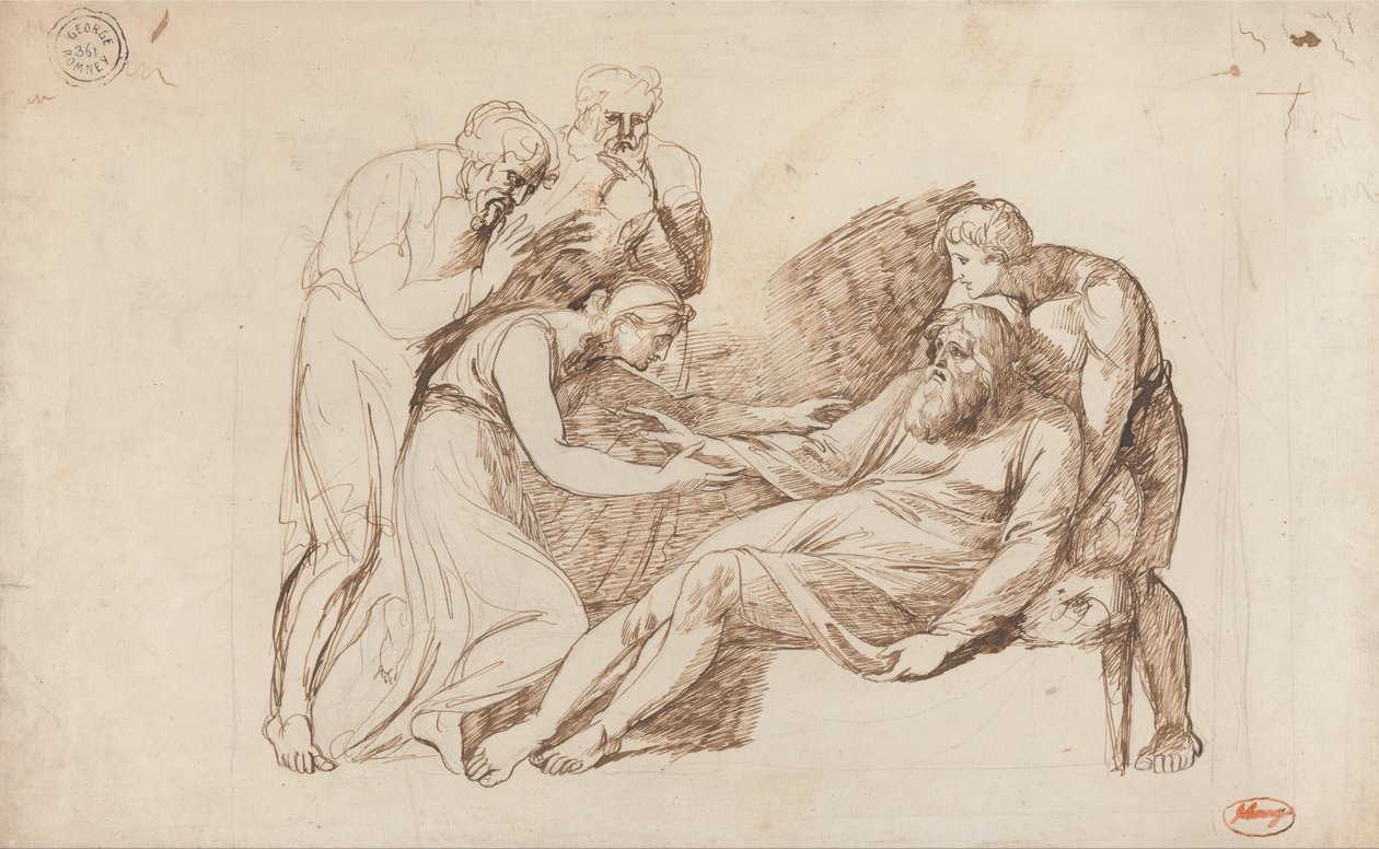 Lear despertado por Cordelia de George Romney