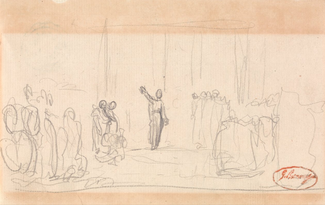 Posiblemente una multitud ante una profetisa de George Romney