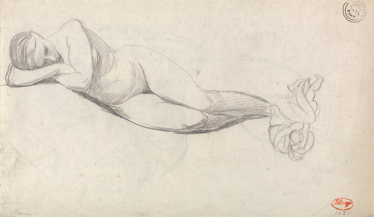 Desnudo reclinado de George Romney