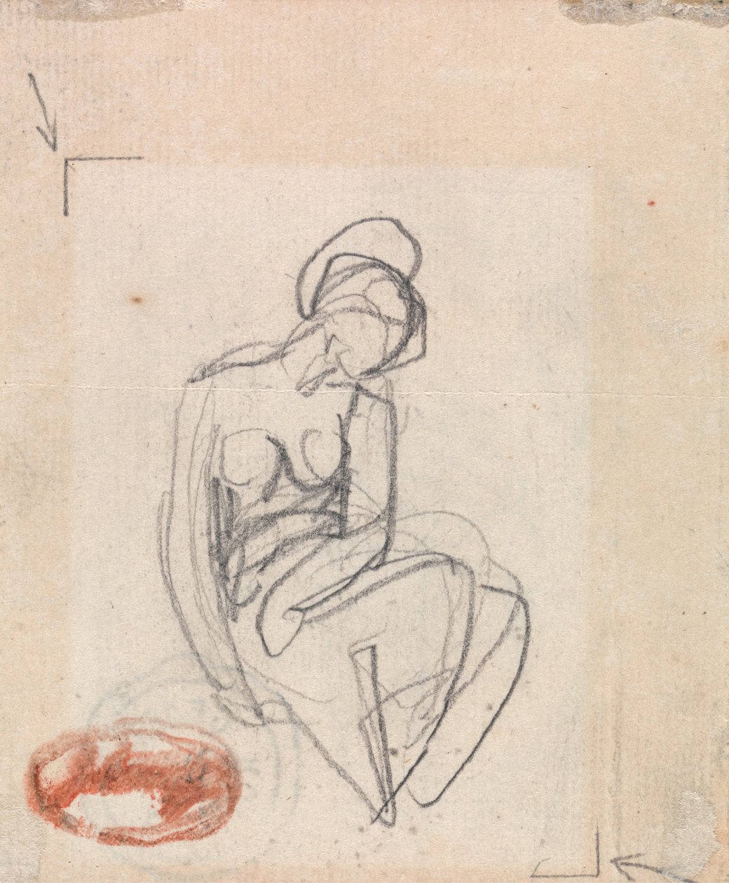 Desnudo femenino sentado de George Romney