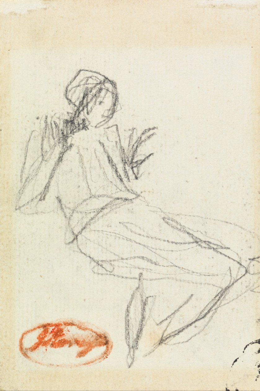 Niña campesina sentada de George Romney