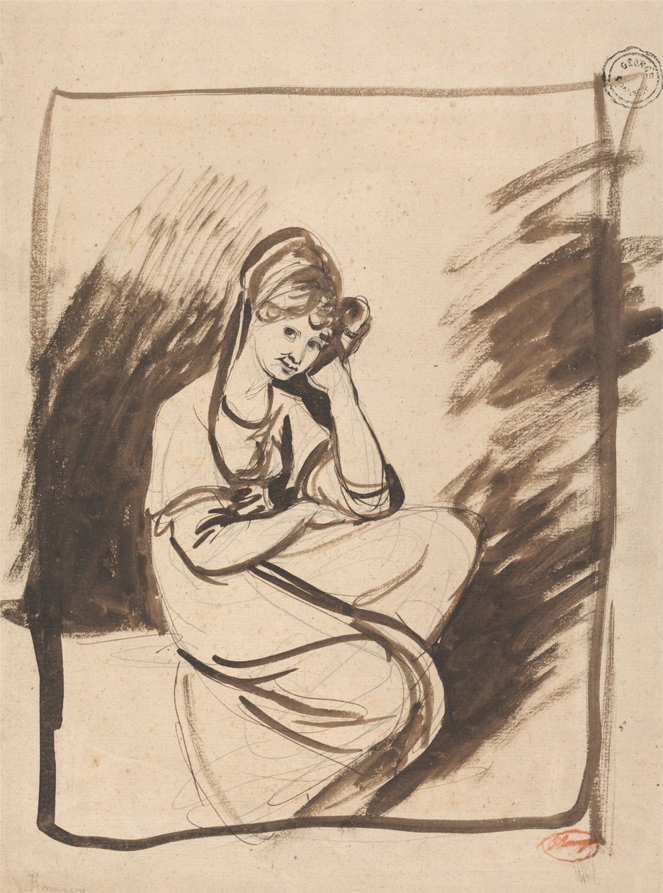 Boceto para el retrato de una dama de George Romney