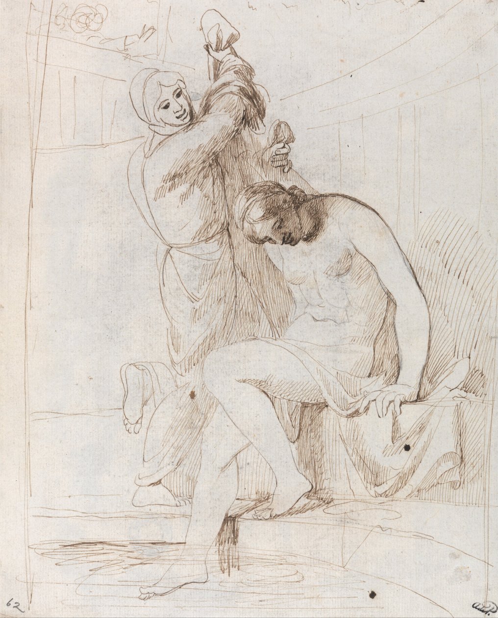 El baño de Betsabé de George Romney