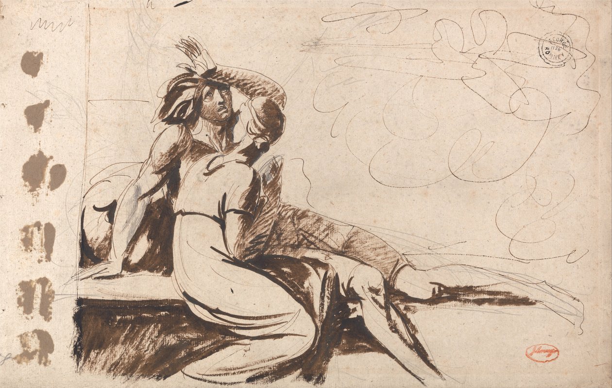 Dos amantes (Hombre despertando de un sueño) de George Romney
