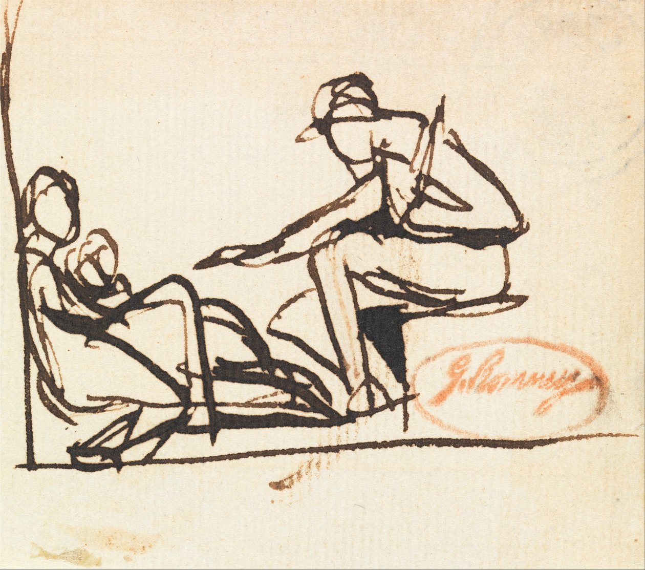 Dos figuras sentadas de George Romney