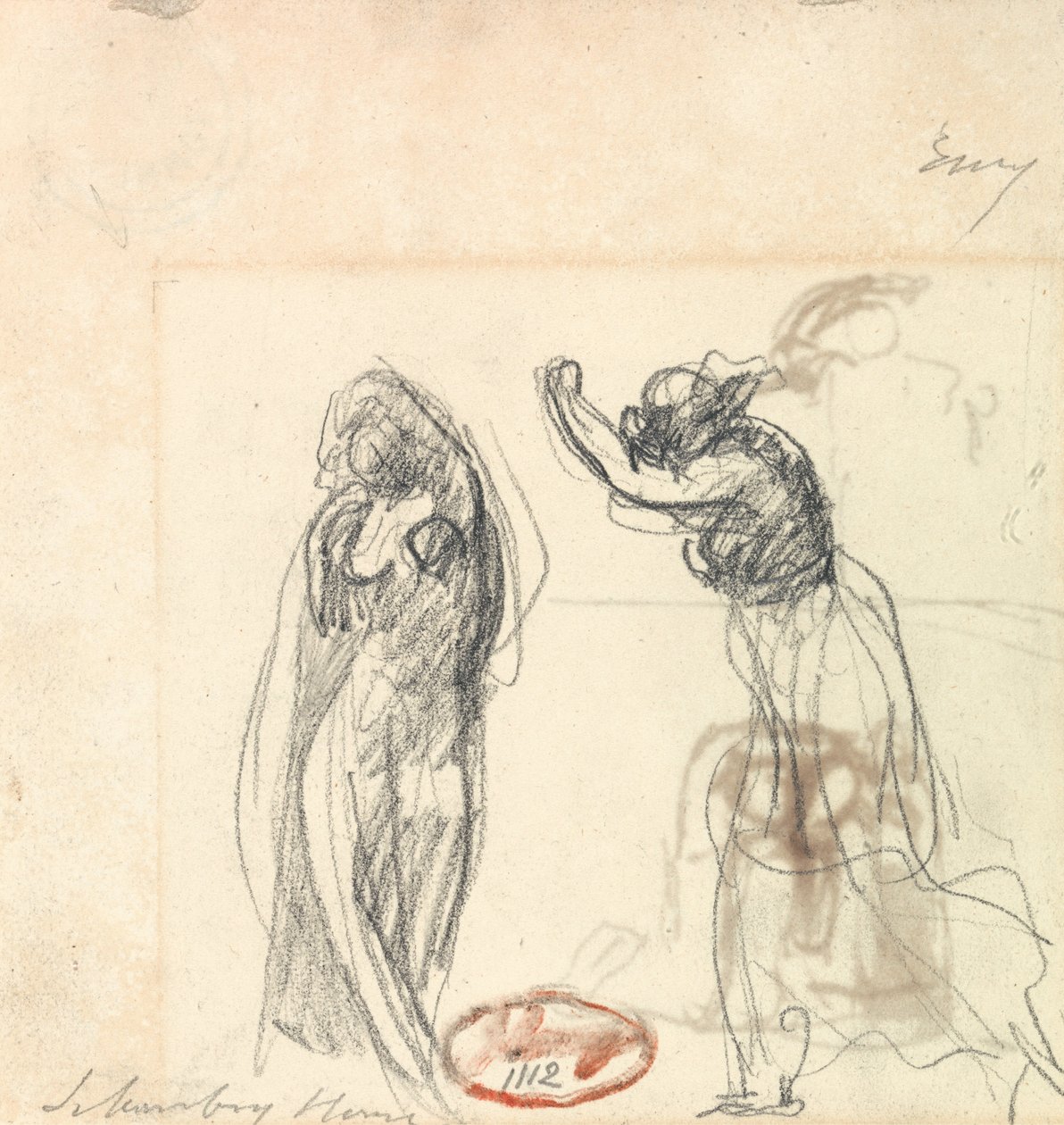 Dos bocetos de una figura femenina de George Romney