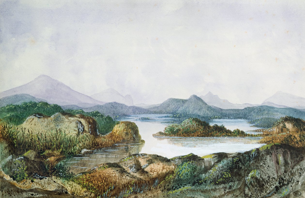 Paisaje con un lago de George Sand
