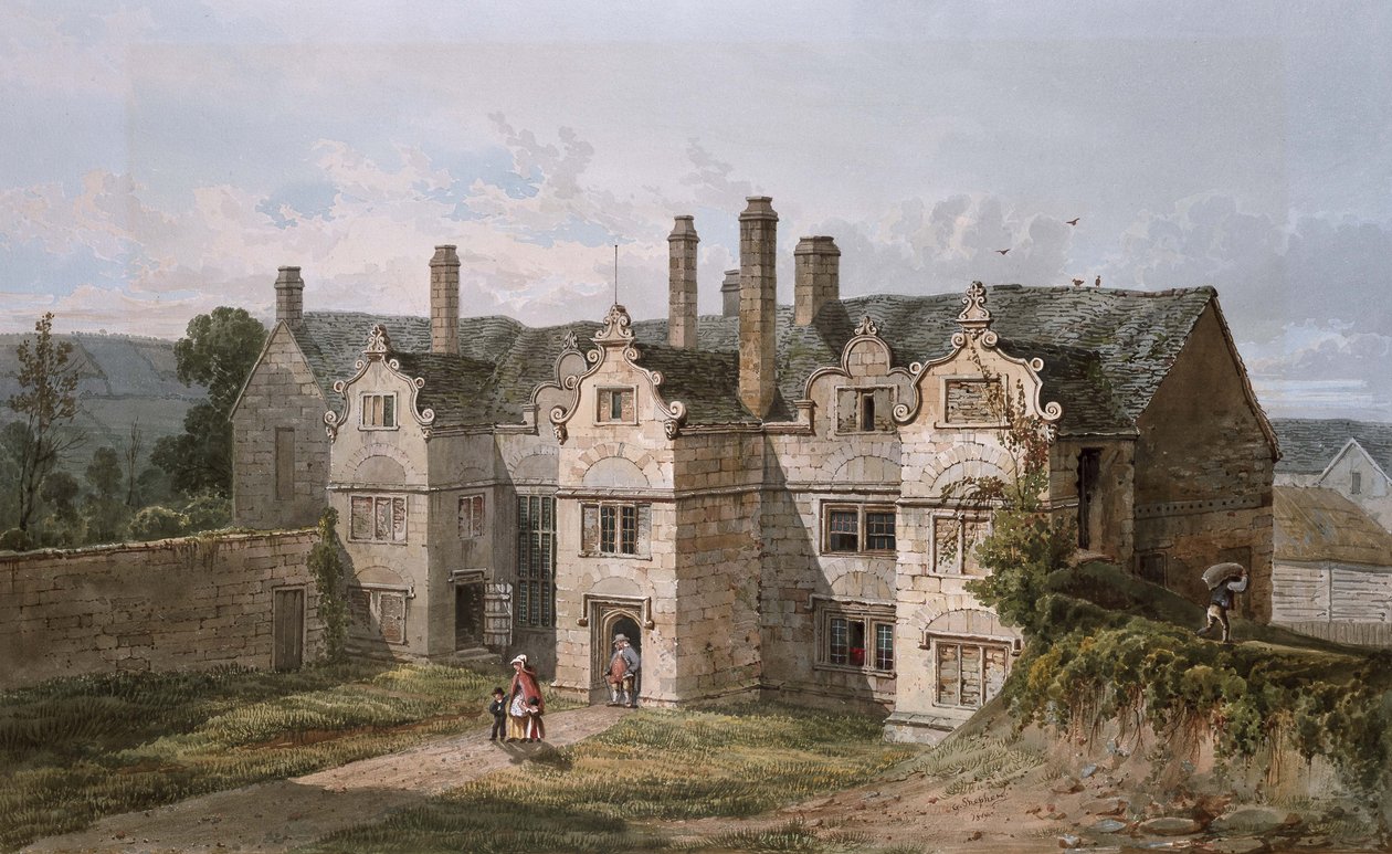 Vista de Trerice, Cornwall, 1819 de George Shepherd