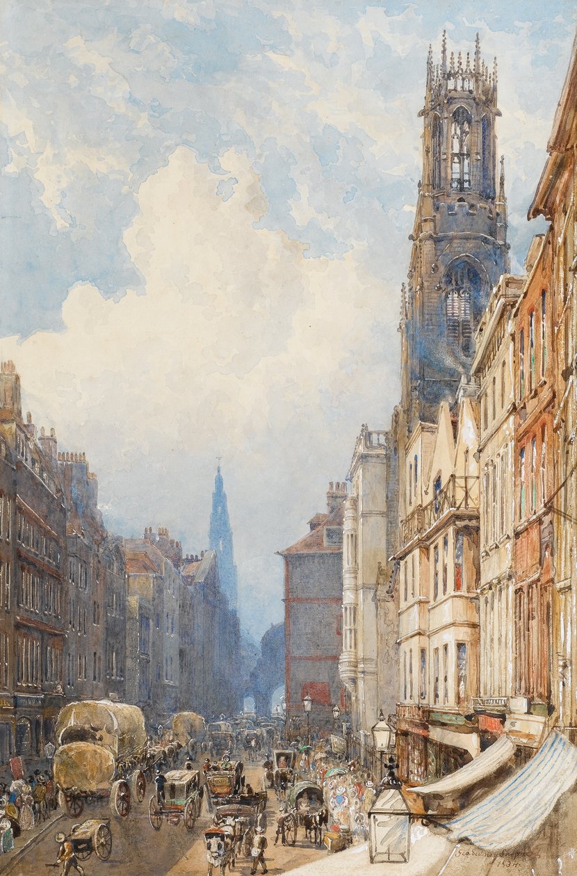 Fleet Street, Londres, 1834 de George Shepherd