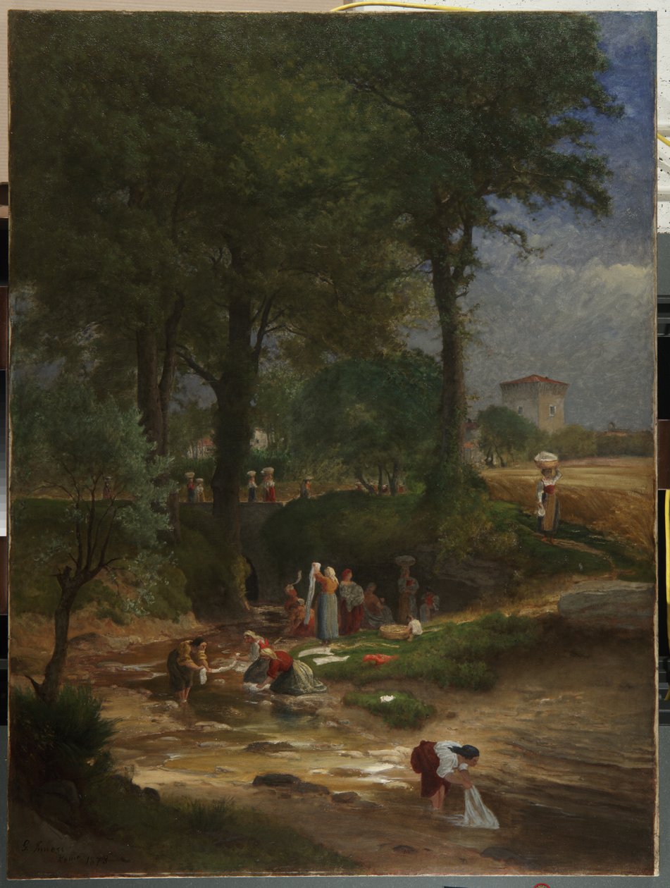 Día de lavado cerca de Perugia de George Inness