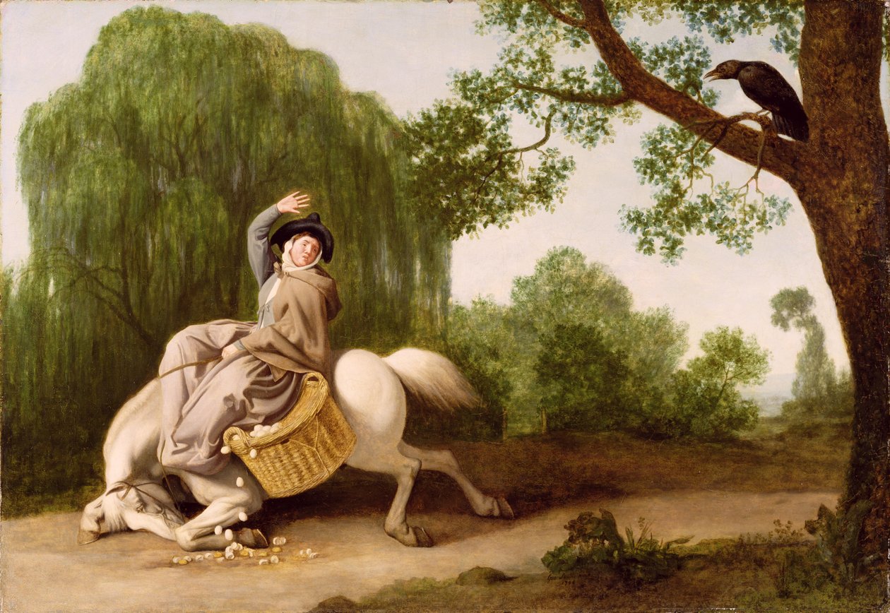 La esposa del granjero y el cuervo, 1786 de George Stubbs