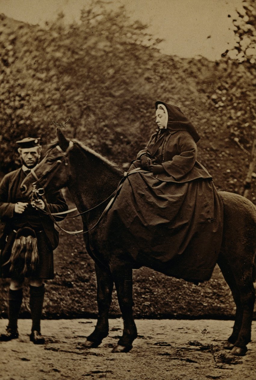 La reina Victoria en Fyvie con John Brown en Balmoral de George Washington Wilson