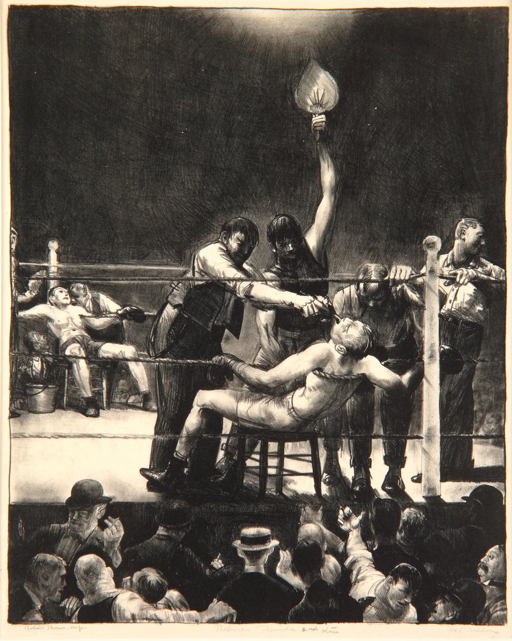 Entre rondas, pequeño, segunda piedra de George Wesley Bellows