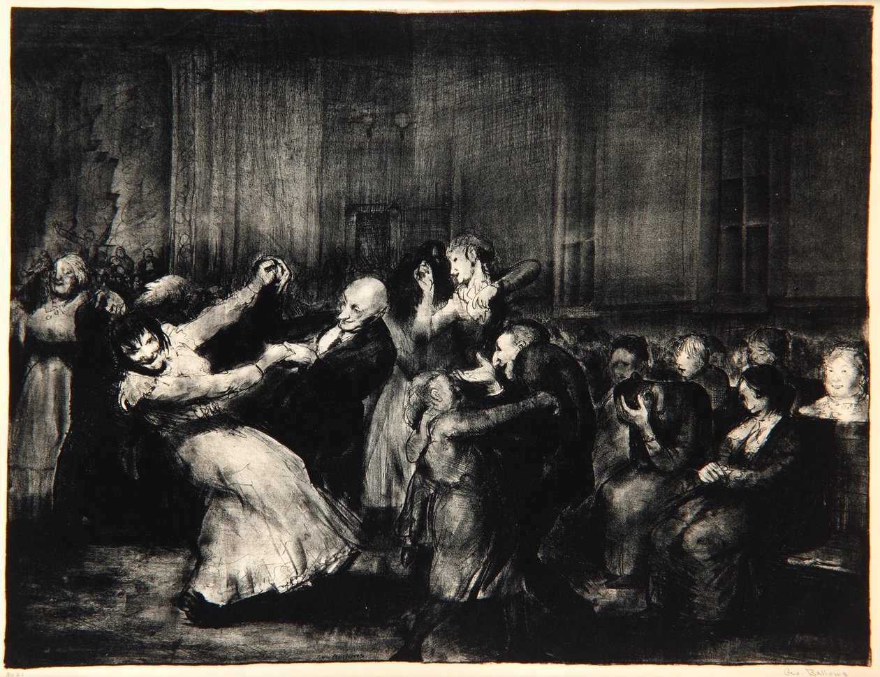 Baile en un manicomio, 1917 de George Wesley Bellows