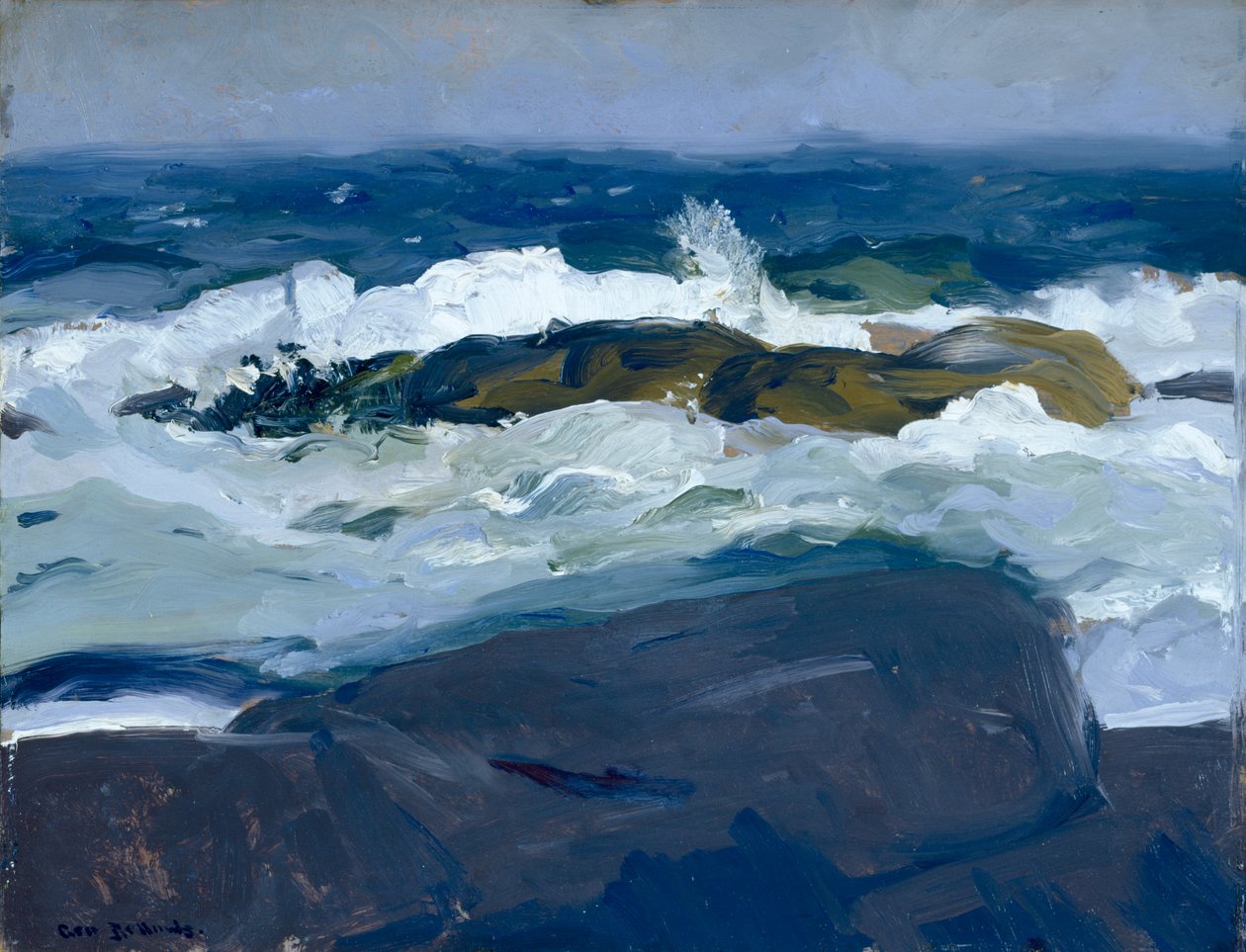 Arrecife rocoso, Maine, 1913 de George Wesley Bellows