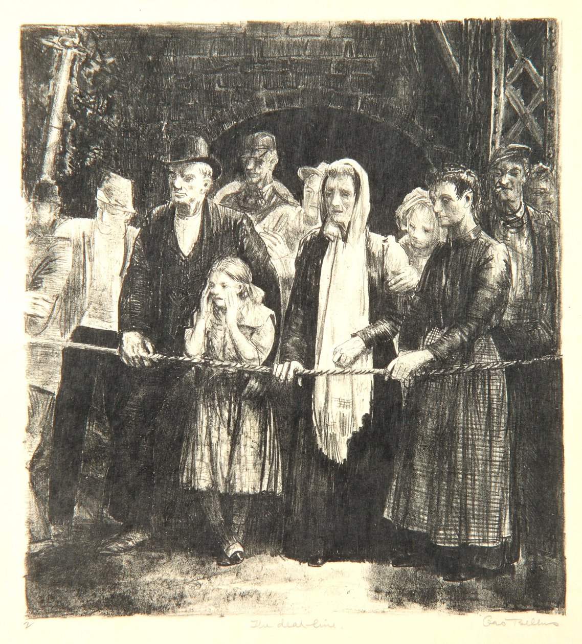 La línea de la muerte, 1923 de George Wesley Bellows