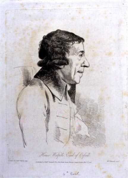 Horace Walpole, 4º Conde de Orford, grabado por William Daniell de George (after) Dance
